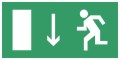 Эвакуационные знаки безопасности ГОСТ Р 12.4.026-2001: Указатель двери эвакуационного выхода (левосторонний)
